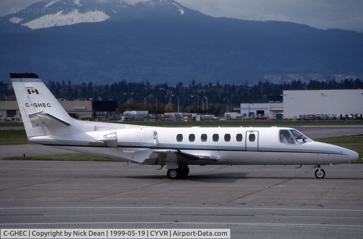 C-GHEC, 1990 Cessna 560 Citation V C/N 560-0084, CYVR (Seen here as C-GHEC and now re-registered N51C as posted)