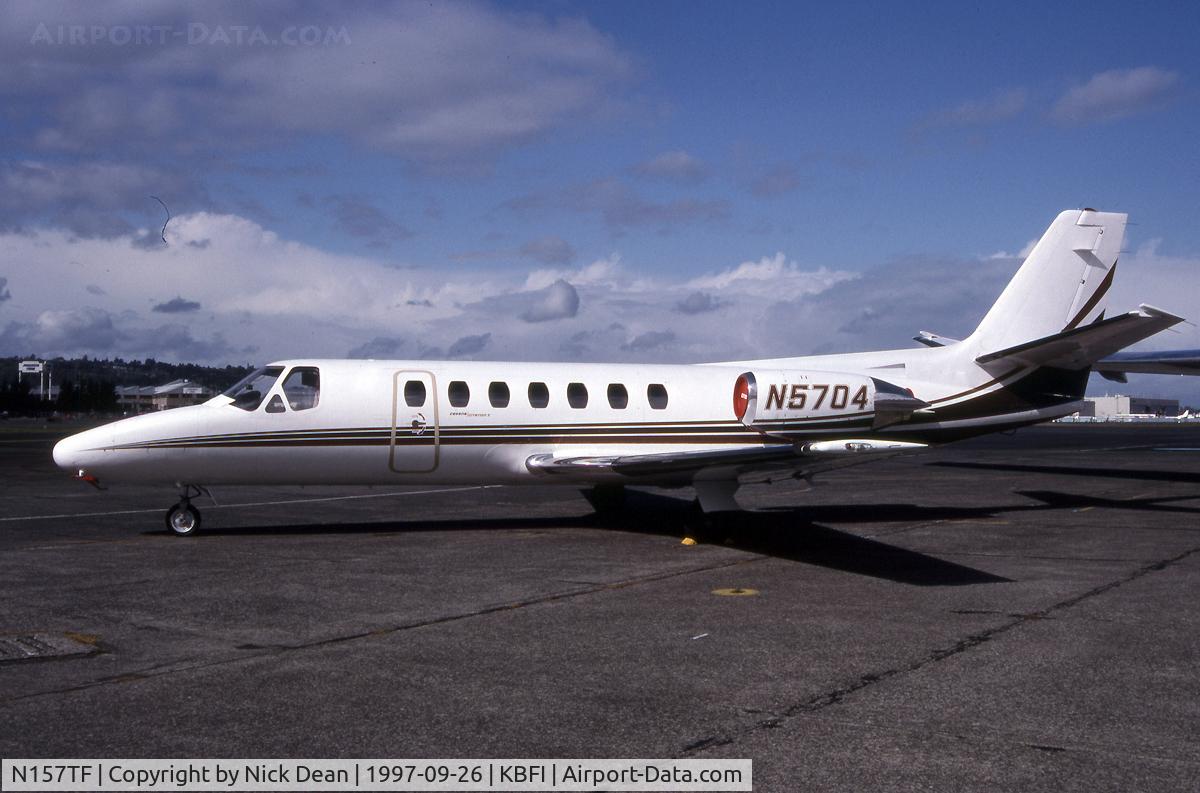 N157TF, 1991 Cessna 560 Citation V C/N 560-0157, KBFI (Seen here as N5704 this airframe is now registered N157TF as posted)