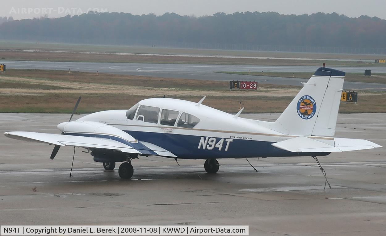 N94T, 1973 Piper PA-23-250 C/N 27-7305003, A 1973 Aztec sits it out on a rainy ramp at Cape May.