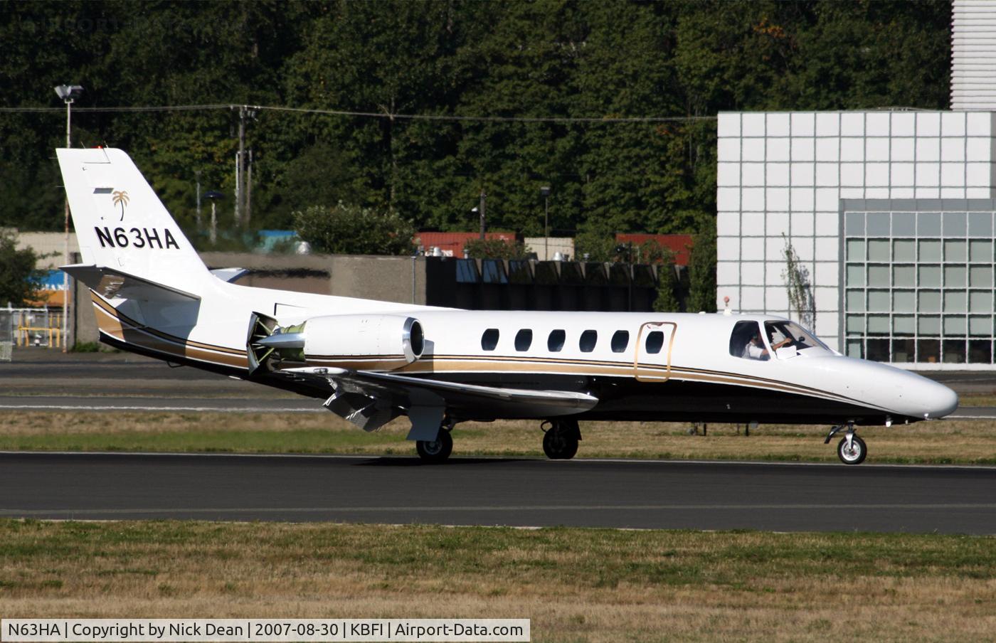 N63HA, 1986 Cessna S550 Citation IIS C/N S550-0119, KBFI