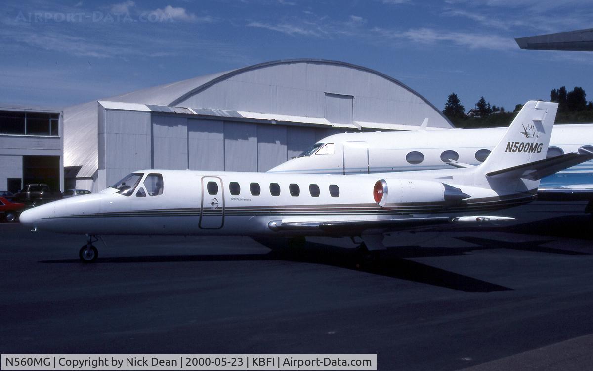 N560MG, 1993 Cessna 560 C/N 560-0223, KBFI (Seen here as N500MG and currently registered N560MG as posted)