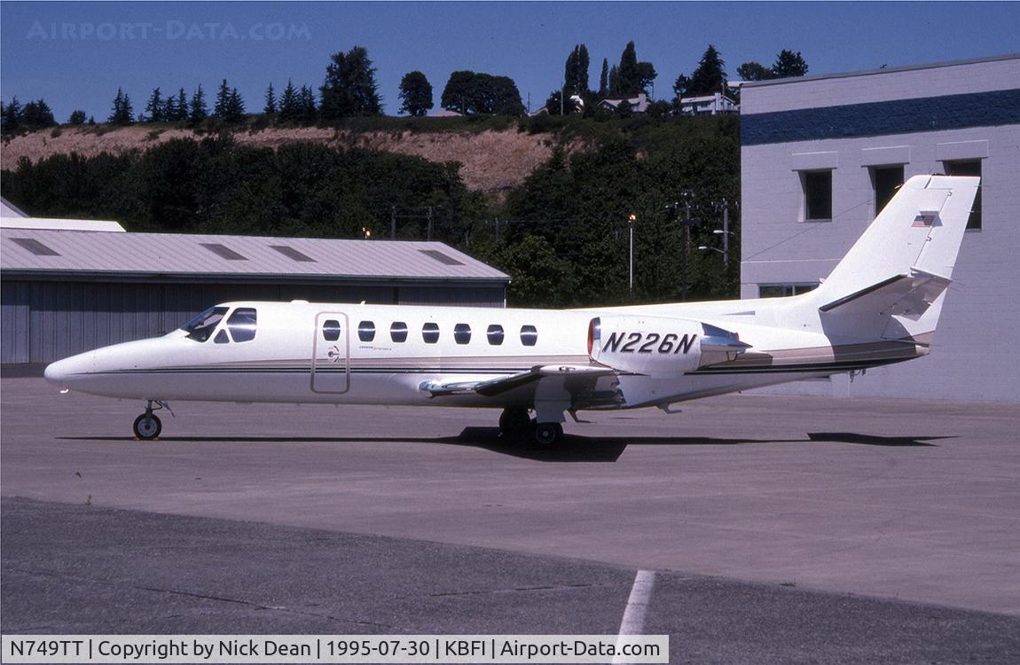 N749TT, 1994 Cessna 560 Citation Ultra C/N 560-0248, KBFI (Seen here as N226N of Nordstrom Dept stores this airframe is currently registered N749TT as posted)