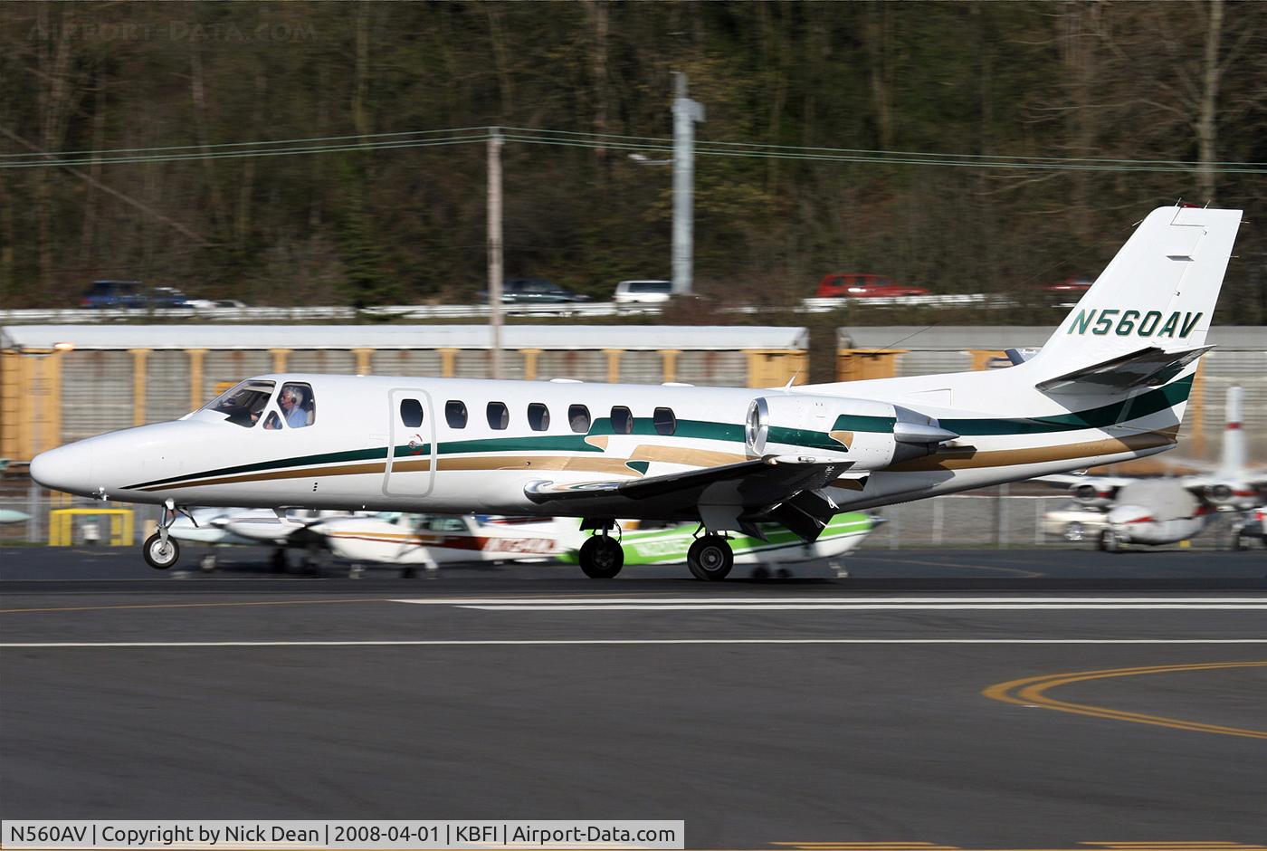 N560AV, 1995 Cessna 560 Citation Ultra C/N 560-0321, KBFI