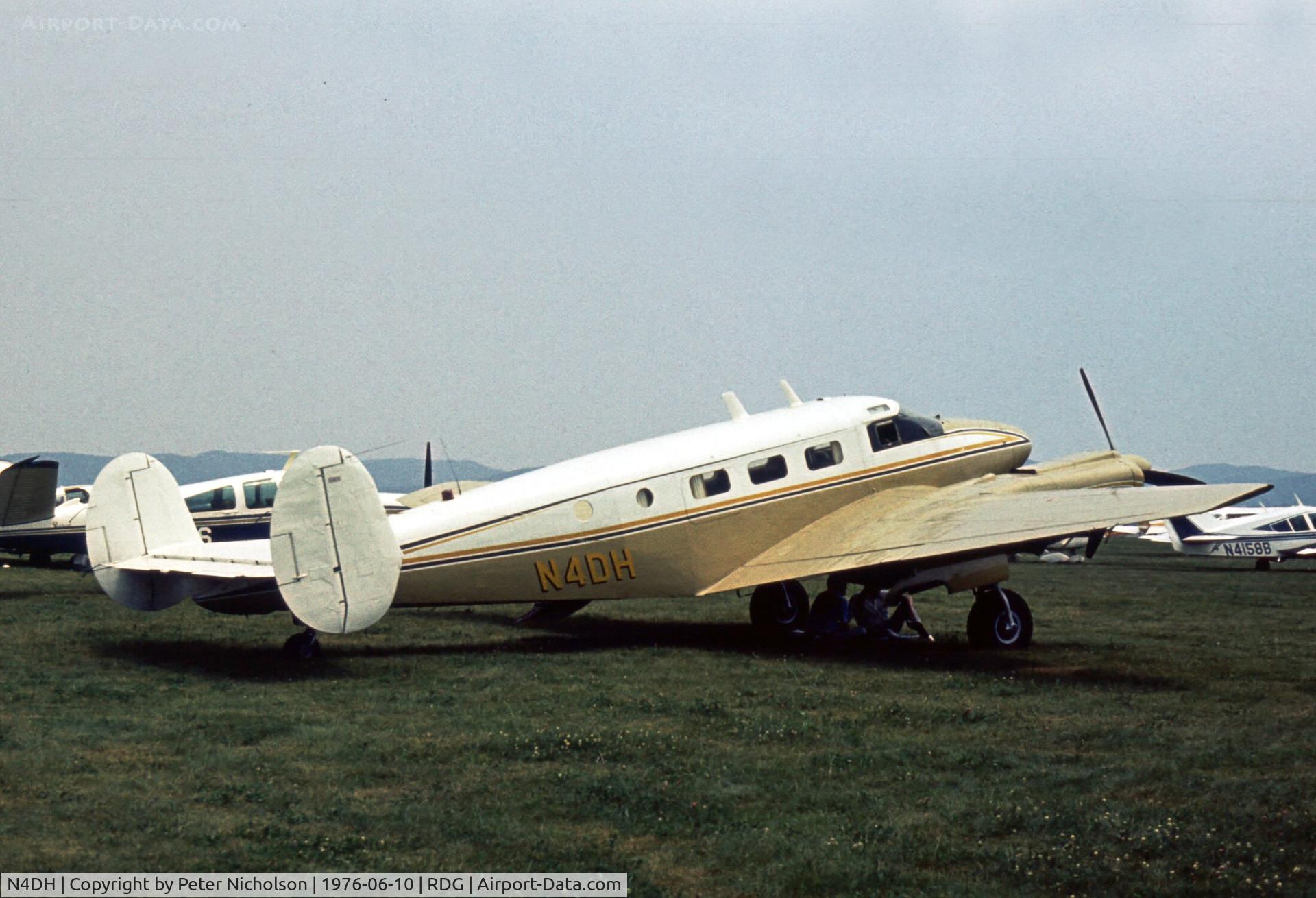 N4DH, 1946 Beech D18S C/N A-260, A visitor to the 1976 Reading Airshow in Pennsylvania.