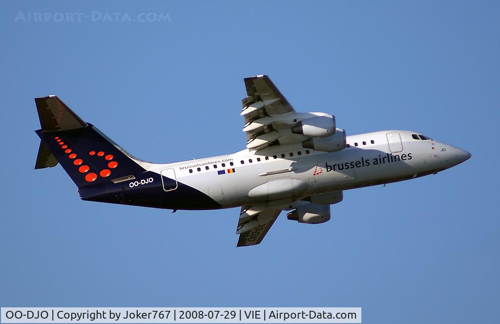 OO-DJO, 1995 British Aerospace Avro 146-RJ85 C/N E.2279, Brussels Airlines Avro Regional Jet RJ85