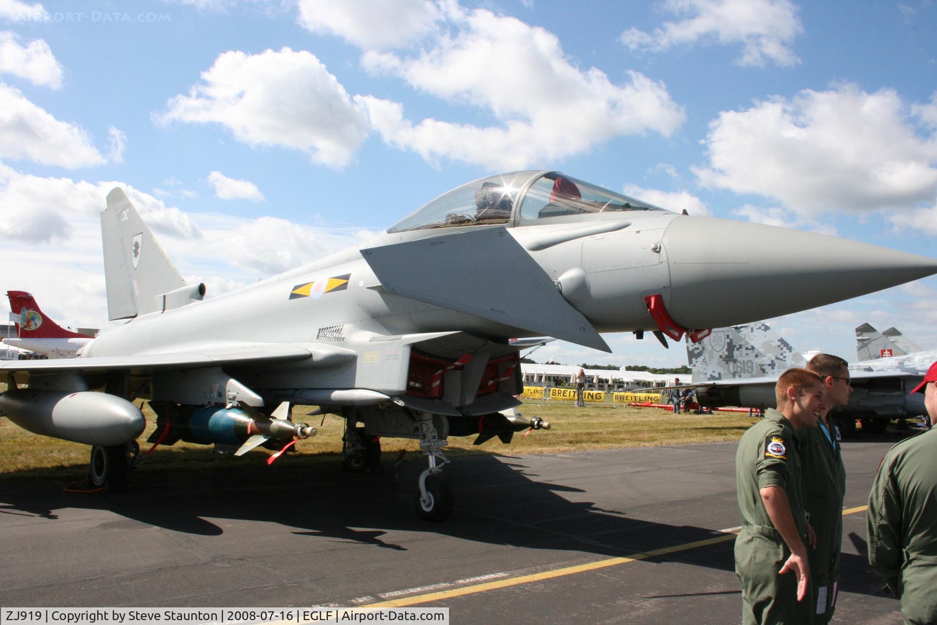 ZJ919, 2006 Eurofighter EF-2000 Typhoon FGR4 C/N 0064/BS010, Taken at Farnborough Airshow on the Wednesday trade day, 16th July 2009