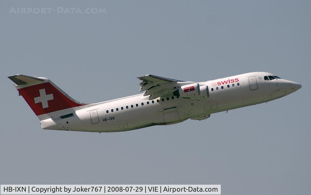HB-IXN, 1996 British Aerospace Avro 146-RJ100 C/N E3286, Swiss Avro Regional Jet RJ100