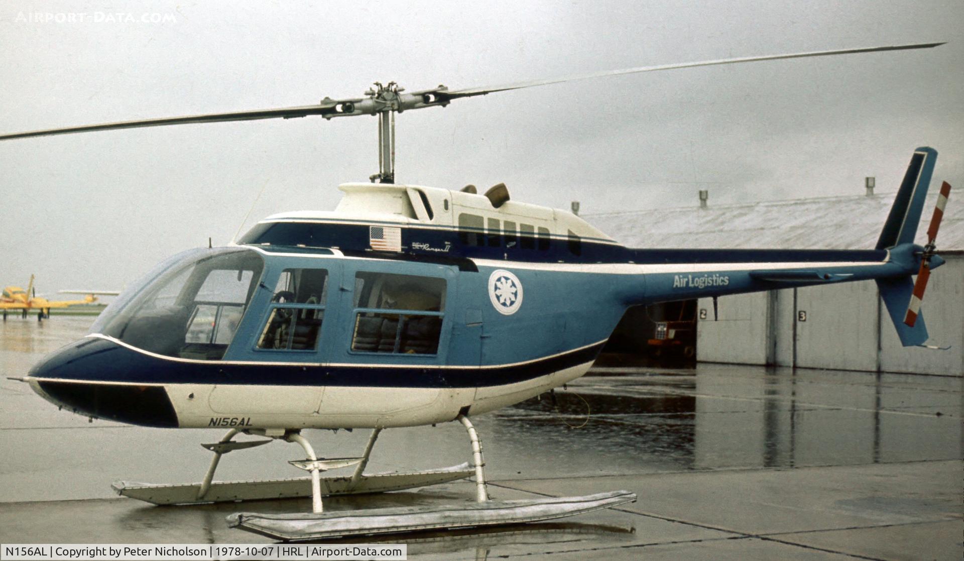N156AL, Bell 206B JetRanger II C/N 1700, This JetRanger II was with Air Logistics when seen at Harlingen in 1978.