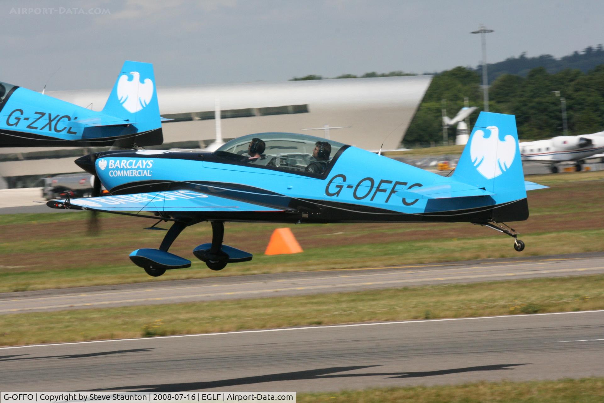 G-OFFO, 2006 Extra EA-300/L C/N 1226, Taken at Farnborough Airshow on the Wednesday trade day, 16th July 2009