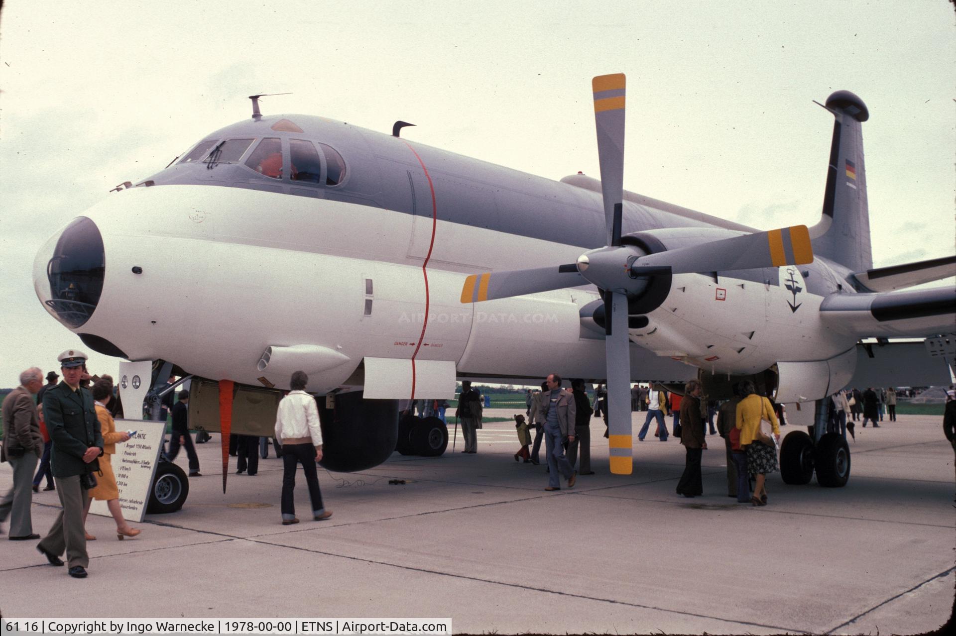 61 16, Breguet 1150 Atlantic C/N 32, Breguet Br.1150 Atlantic of Marineflieger (German Naval Air Arm) at Schleswig Jagel Airbase 1978