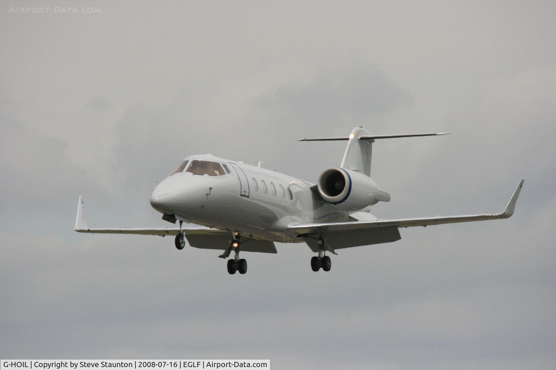 G-HOIL, 2007 Learjet 60 C/N 60-313, Taken at Farnborough Airshow on the Wednesday trade day, 16th July 2009