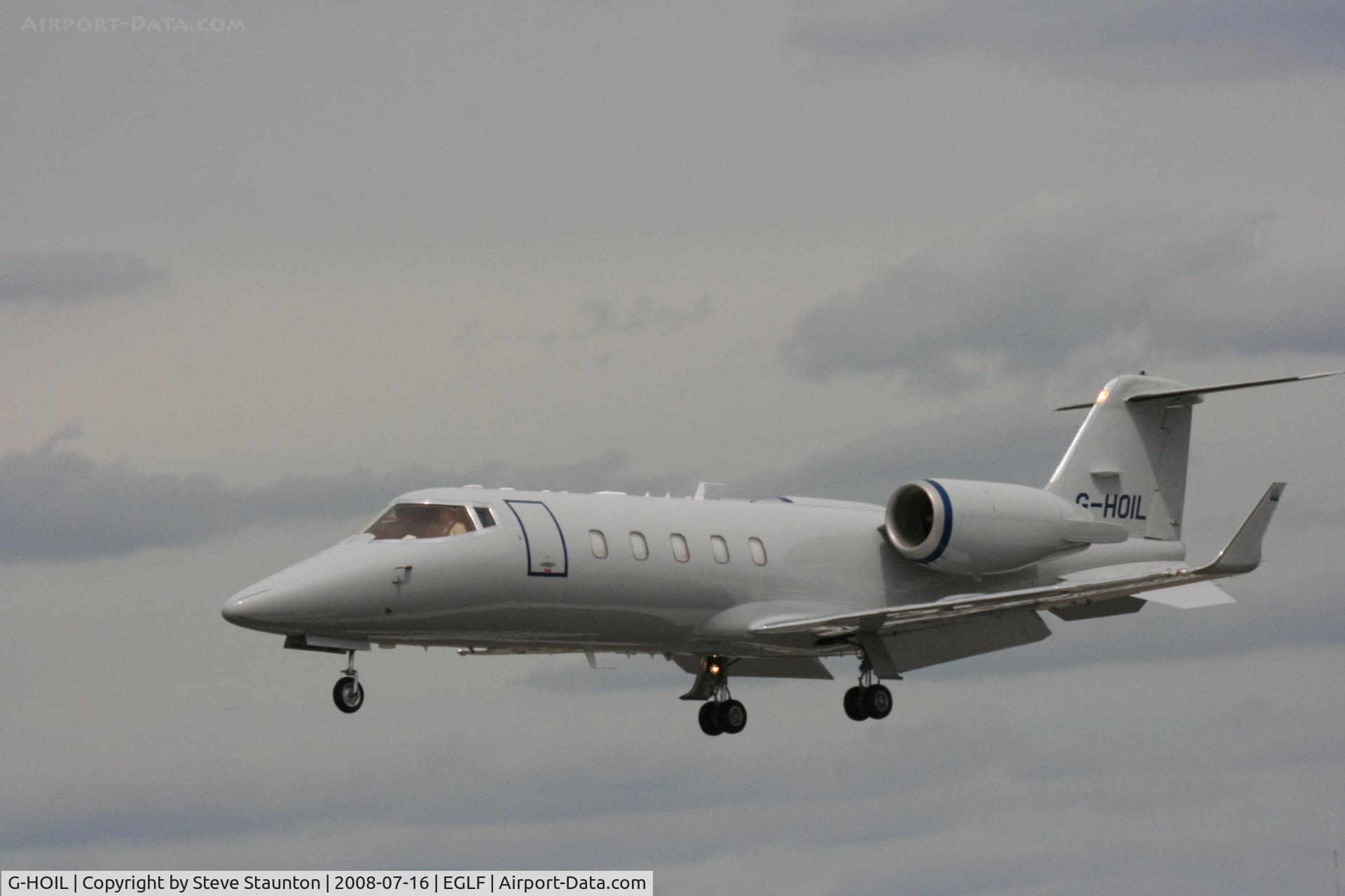 G-HOIL, 2007 Learjet 60 C/N 60-313, Taken at Farnborough Airshow on the Wednesday trade day, 16th July 2009