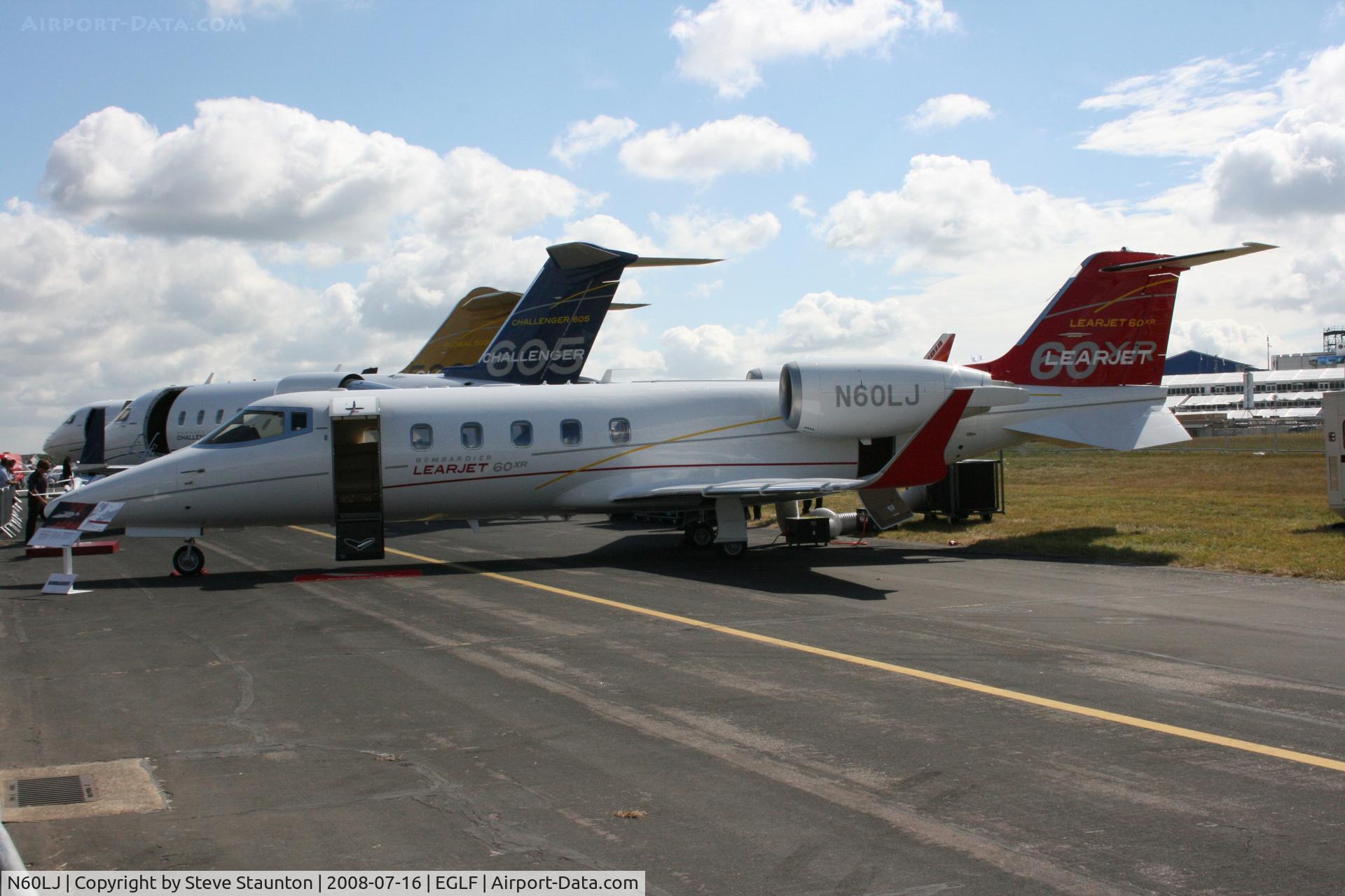 N60LJ, 2000 Learjet 60 C/N 164, Taken at Farnborough Airshow on the Wednesday trade day, 16th July 2009