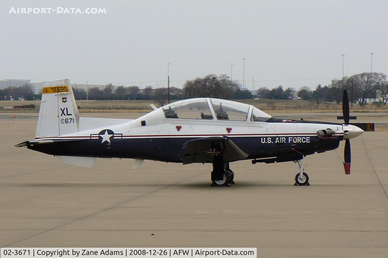 02-3671, 2002 Raytheon T-6A Texan II C/N PT-216, At Alliance - Fort Worth USAF T-6A