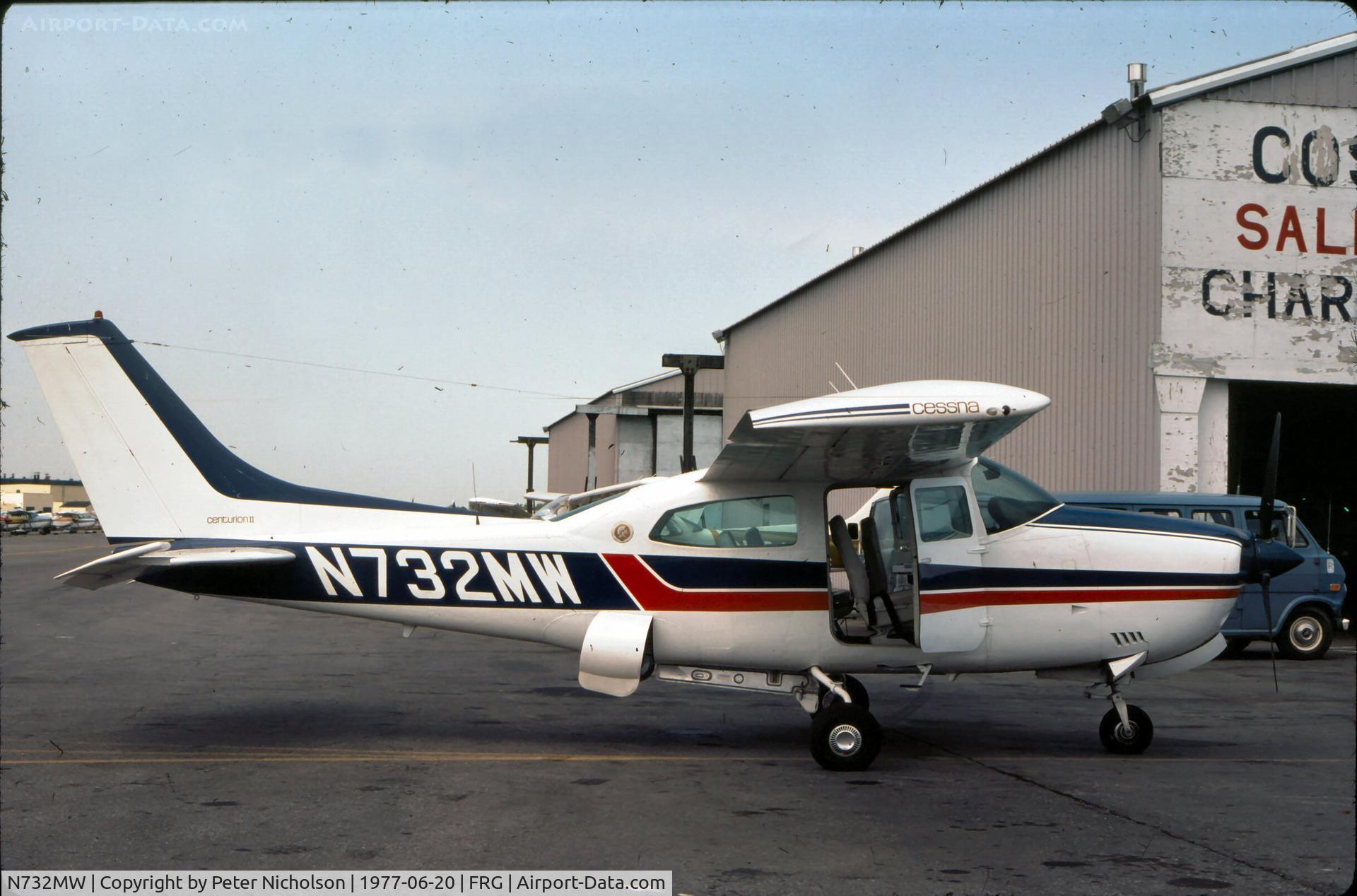 N732MW, 1976 Cessna 210M Centurion C/N 21061629, This Centurion II was seen at Republic Airport in the summer of 1977.