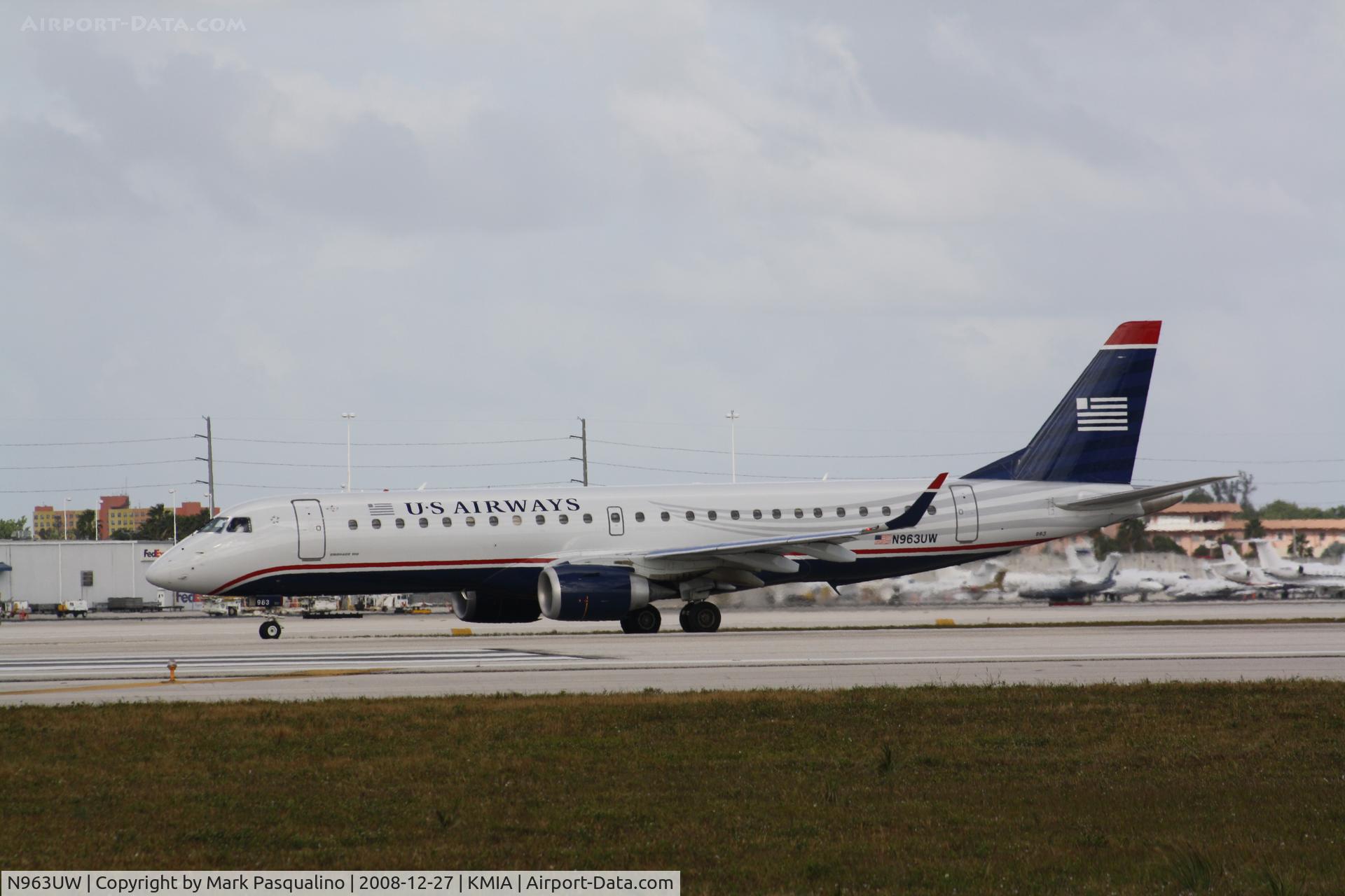 N963UW, 2008 Embraer 190AR (ERJ-190-100IGW) C/N 19000191, ERJ 190-100 IGW