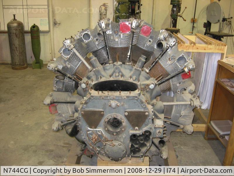N744CG, 1944 North American B-25N Mitchell C/N 108-32141, Spare Wright R-2600 twin row radial for the Champaign Aviation Museum's B25 at Urbana, Ohio.