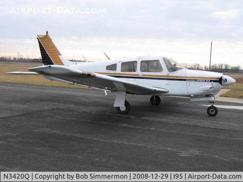 N3420Q, 1977 Piper PA-28R-201 Cherokee Arrow III C/N 28R-7737054, On the ramp at Kenton, Ohio