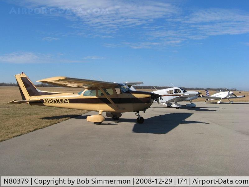 N80379, 1976 Cessna 172M C/N 17266560, On the ramp at Urbana, Ohio