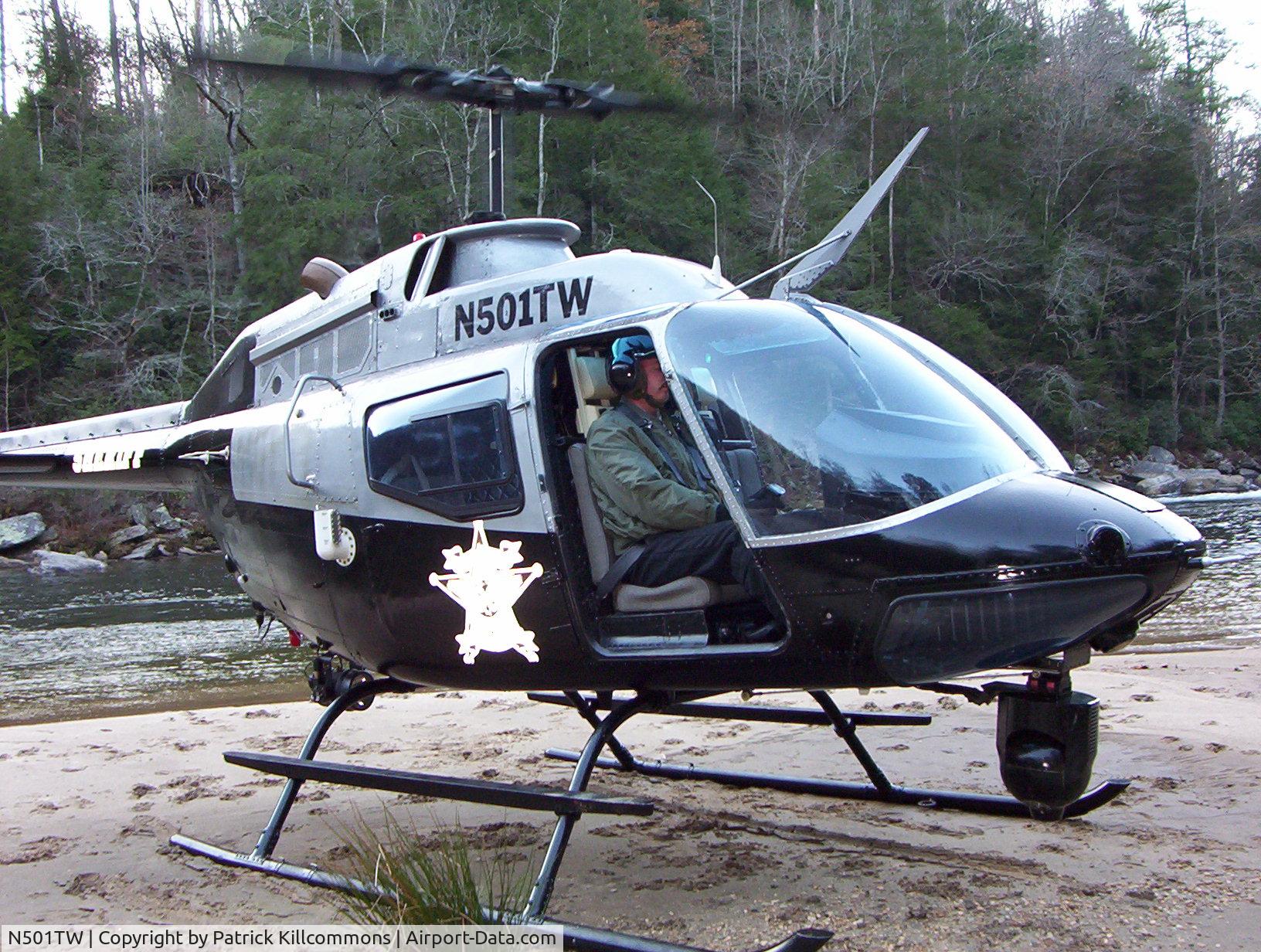 N501TW, Bell OH-58A C/N 70-15342, Rescue Mission on River in Long Creek, SC