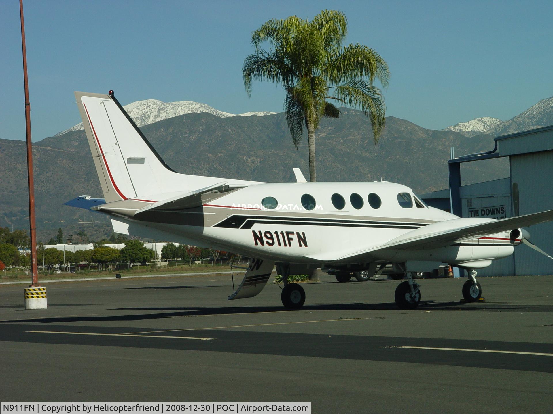 N911FN, 1976 Beech C90 King Air C/N LJ-688, Parked at Brackett