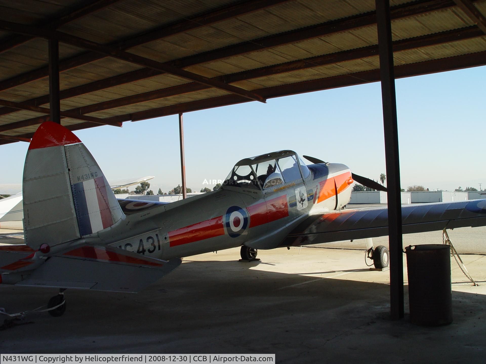 N431WG, 1951 De Havilland DHC-1 Chipmunk 22 C/N C1/0505, Looking out into the sun
