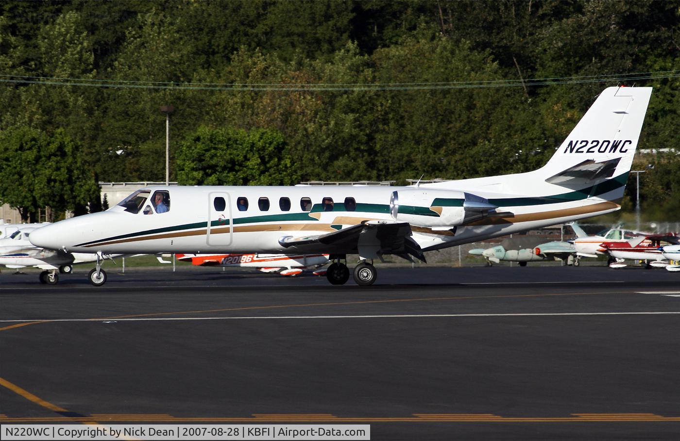N220WC, 1995 Cessna 560 Citation V C/N 560-0321, KBFI