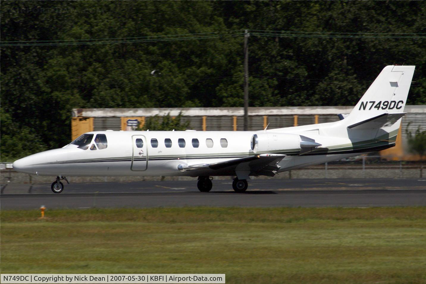 N749DC, 1996 Cessna 560 Citation Ultra C/N 560-0370, KBFI