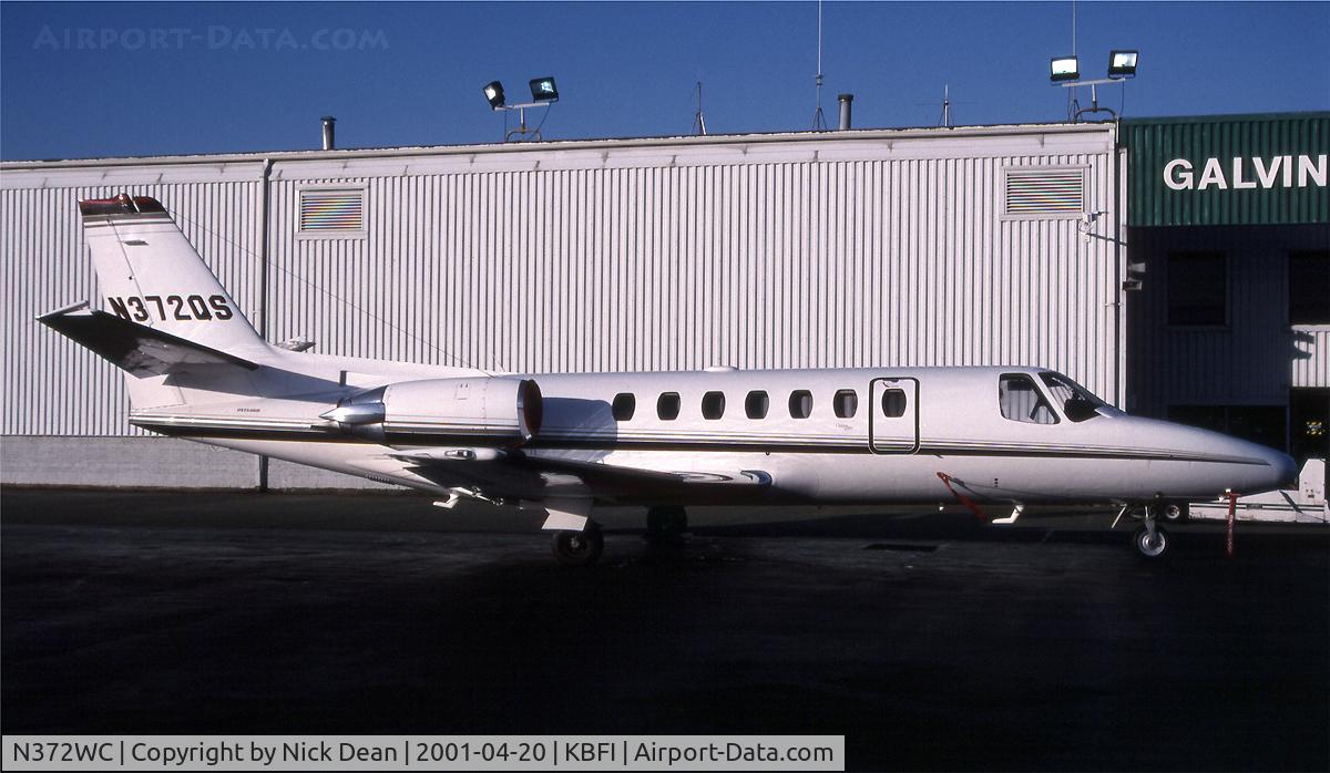 N372WC, 1996 Cessna 560 C/N 560-0372, KBFI (Seen here as N372QS this airframe is now registered N372WC as posted)