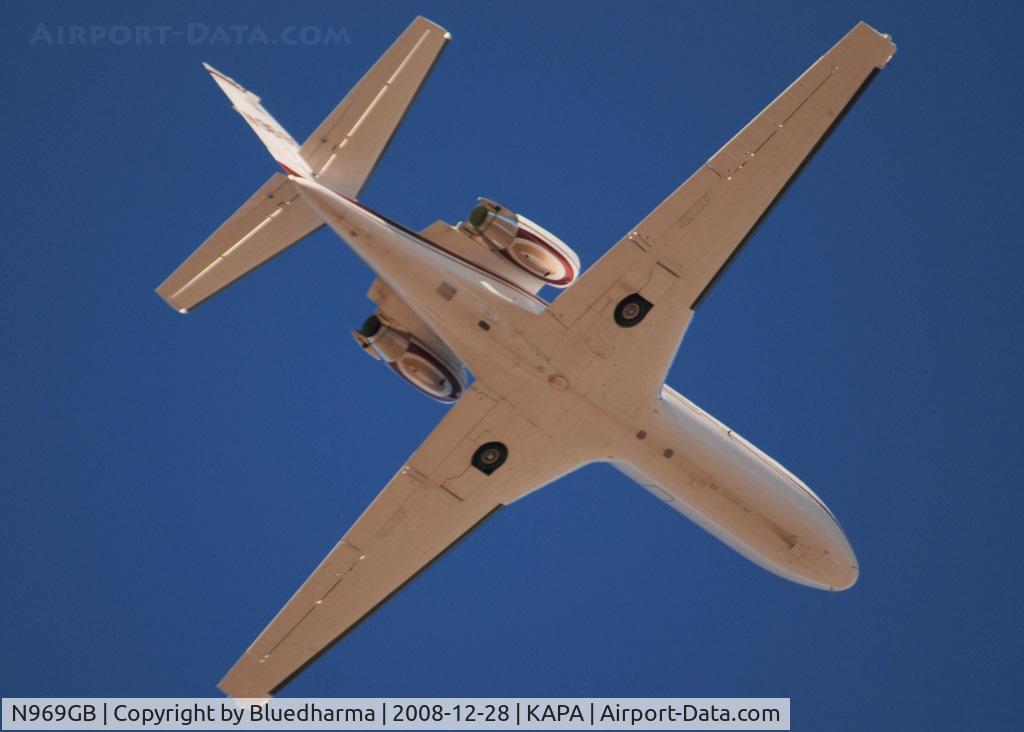 N969GB, 1993 Cessna 560 Citation Ultra C/N 560-0225, Takeoff from 35R on route to Jackson Wyoming (KJAC).