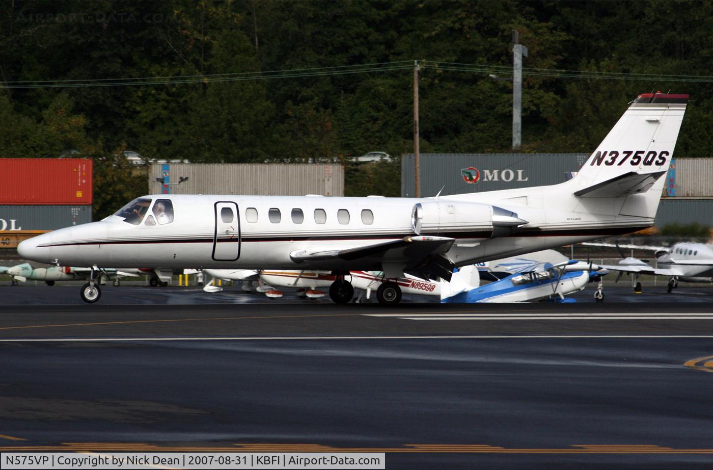 N575VP, 1996 Cessna 560 C/N 560-0375, KBFI (Seen here as N375QS and currently registered N575VP as posted)