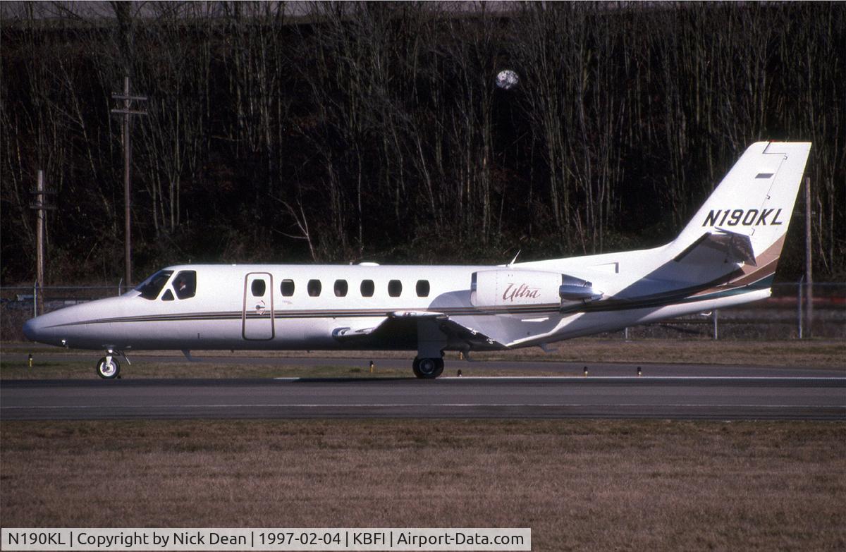 N190KL, 1996 Cessna 560 Citation V C/N 560-0380, KBFI
