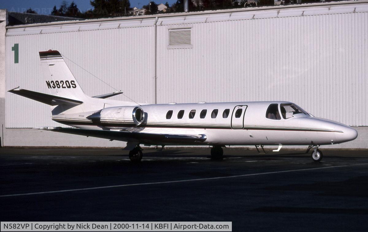 N582VP, 1996 Cessna 560 Citation Ultra C/N 560-0382, KBFI (Seen here as N382QS this airframe is currently registered N582VP as posted)