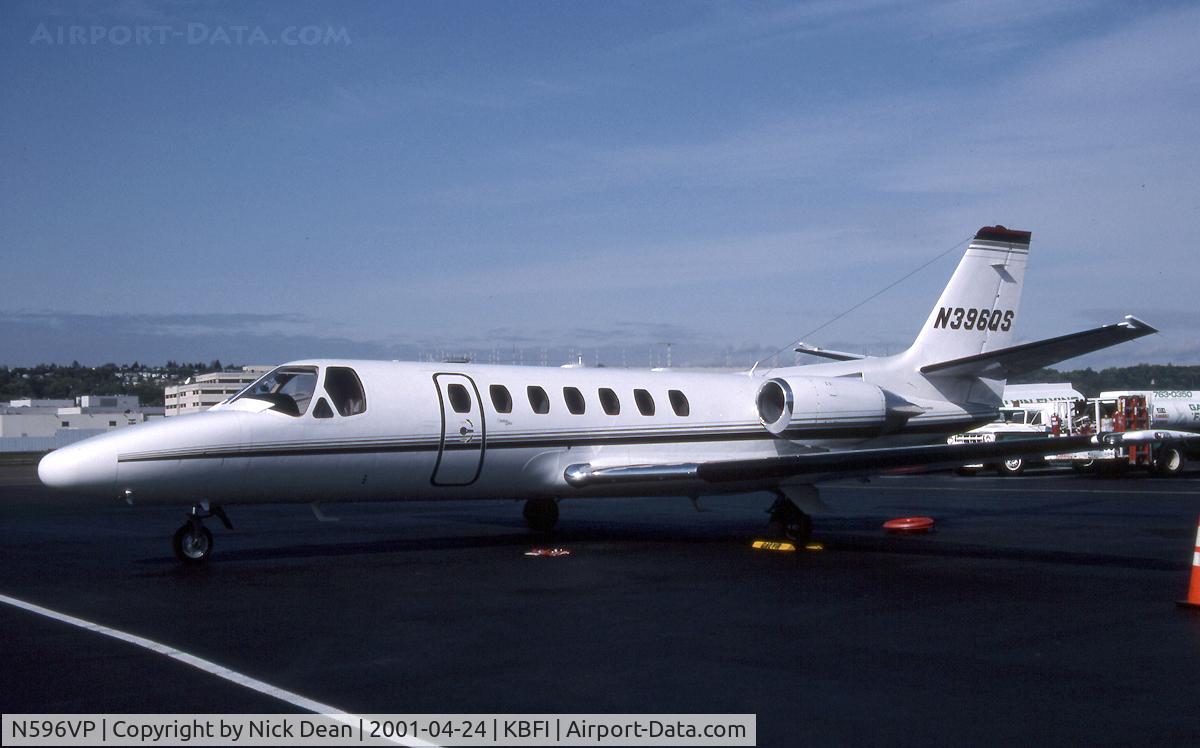 N596VP, 1996 Cessna 560 C/N 560-0396, KBFI (Seen here as N396QS this airframe is currently registered N596VP as posted)