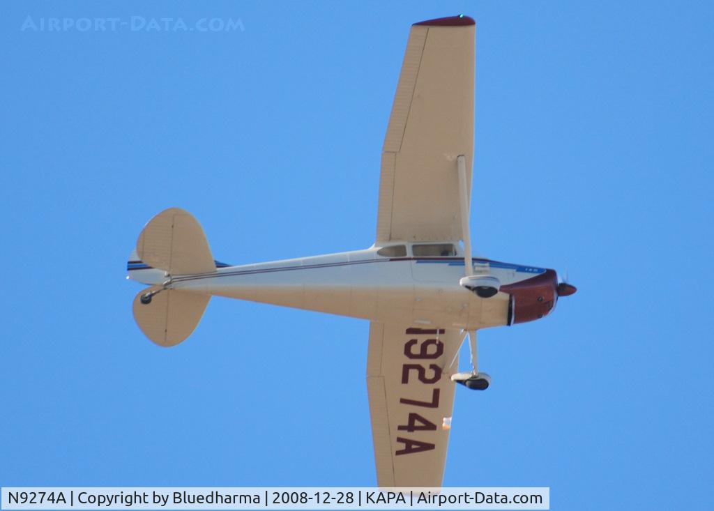 N9274A, 1949 Cessna 170A C/N 19035, Flying over APA.