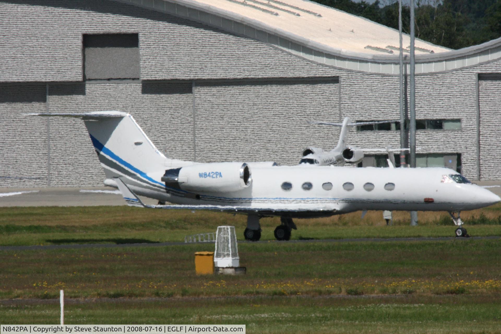N842PA, 1988 Gulfstream Aerospace G-IV C/N 1057, Taken at Farnborough Airshow on the Wednesday trade day, 16th July 2009