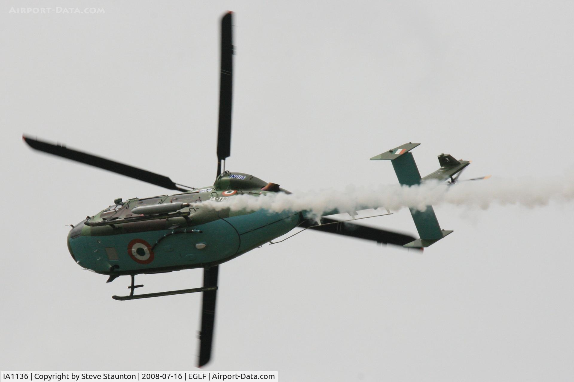IA1136, Hal Dhruv C/N DS82, Taken at Farnborough Airshow on the Wednesday trade day, 16th July 2009
