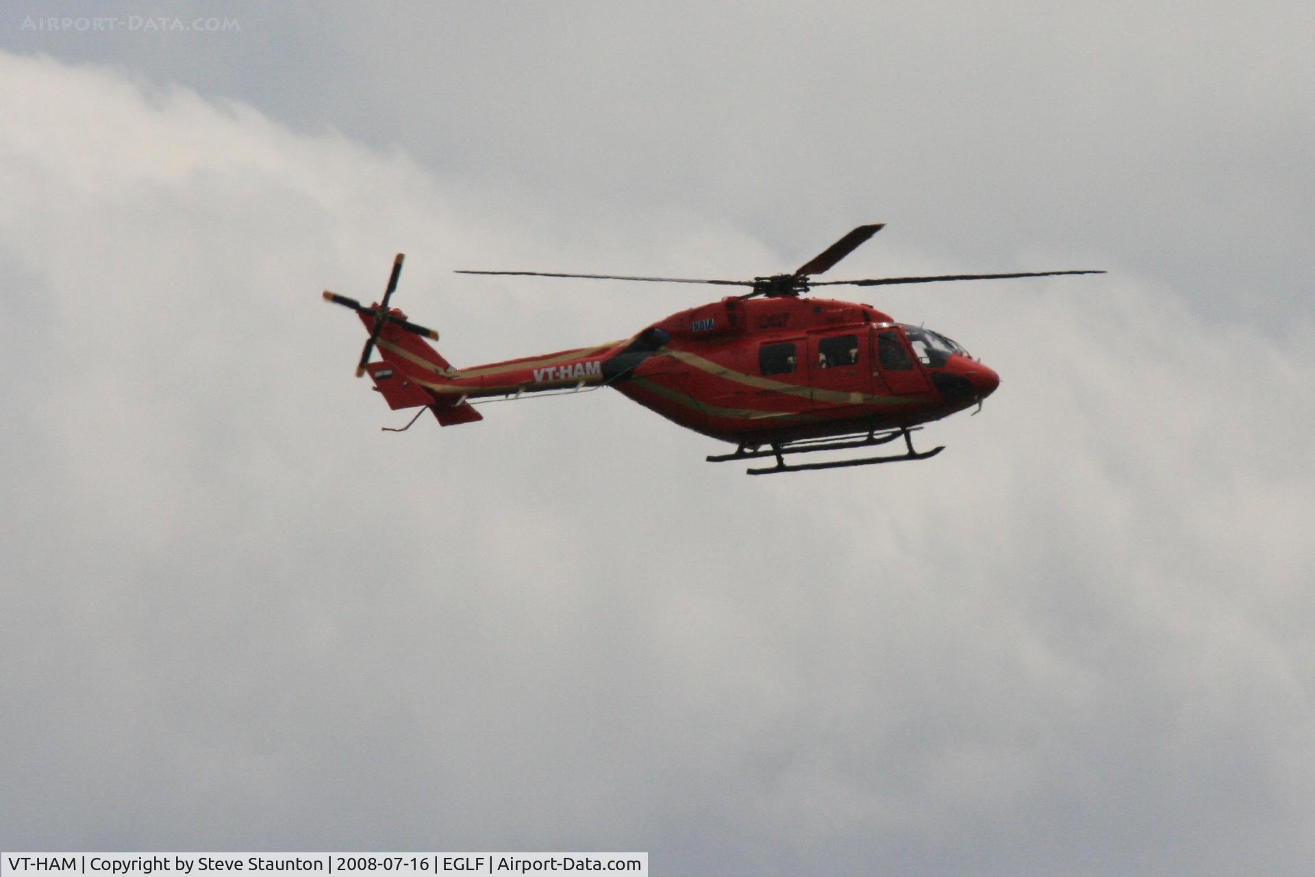 VT-HAM, Hindustan Aeronautics Dhruv C/N DS-35, Taken at Farnborough Airshow on the Wednesday trade day, 16th July 2009