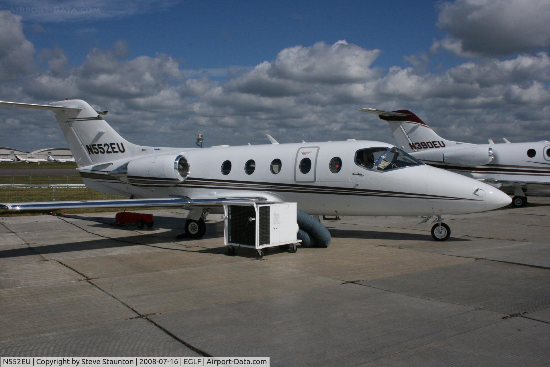 N552EU, 2008 Hawker Beechcraft 400A Beechjet C/N RK-552, Taken at Farnborough Airshow on the Wednesday trade day, 16th July 2009