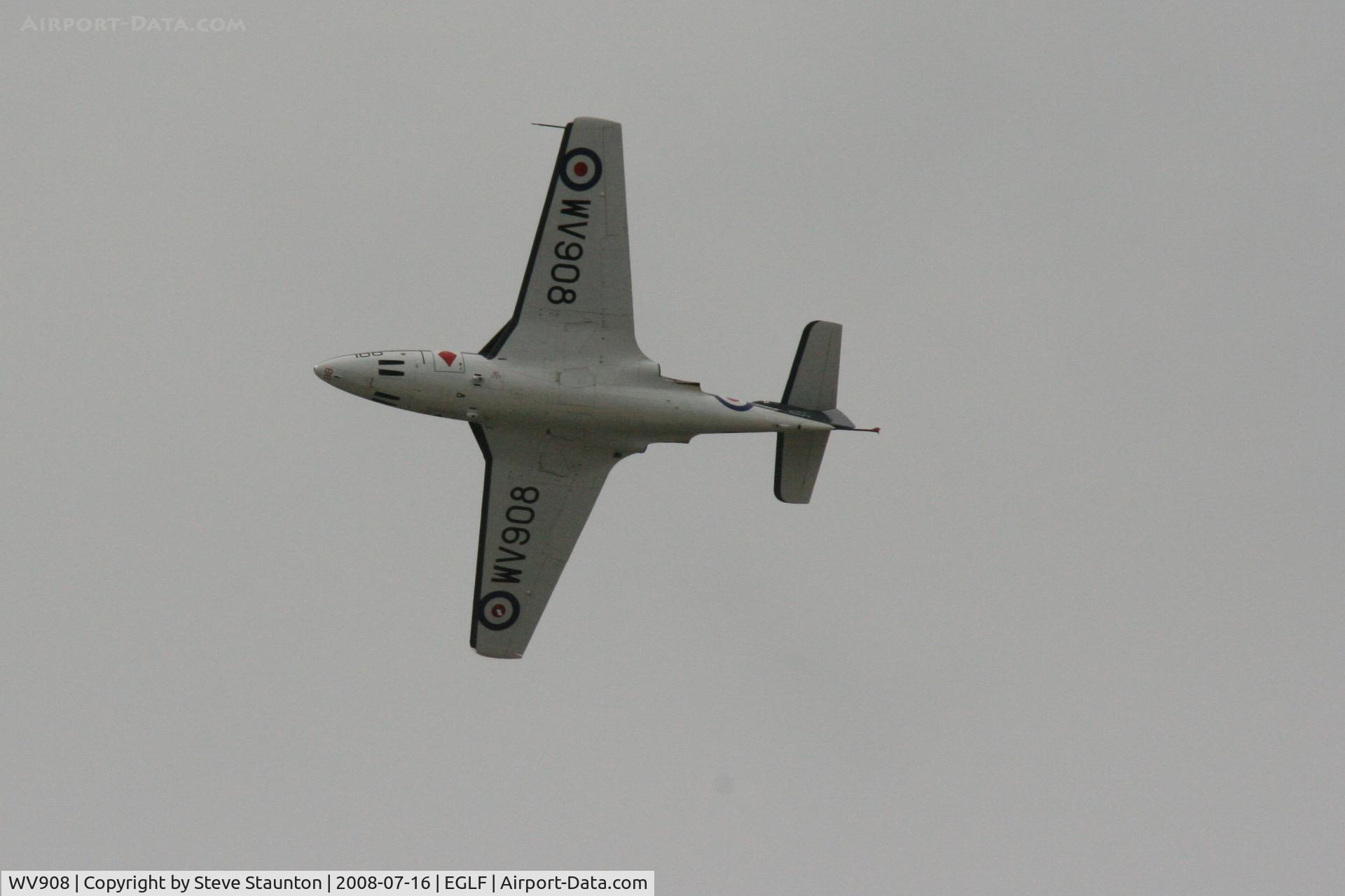 WV908, 1954 Hawker Sea Hawk FGA.6 C/N 6123, Taken at Farnborough Airshow on the Wednesday trade day, 16th July 2009