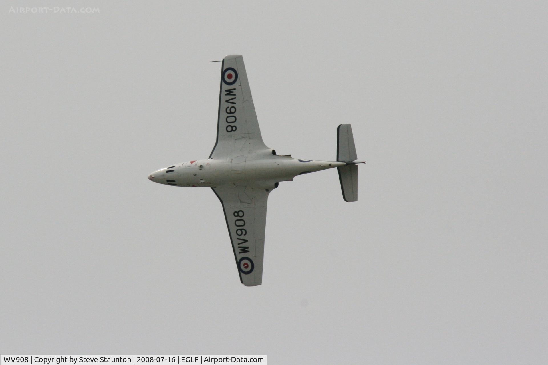 WV908, 1954 Hawker Sea Hawk FGA.6 C/N 6123, Taken at Farnborough Airshow on the Wednesday trade day, 16th July 2009