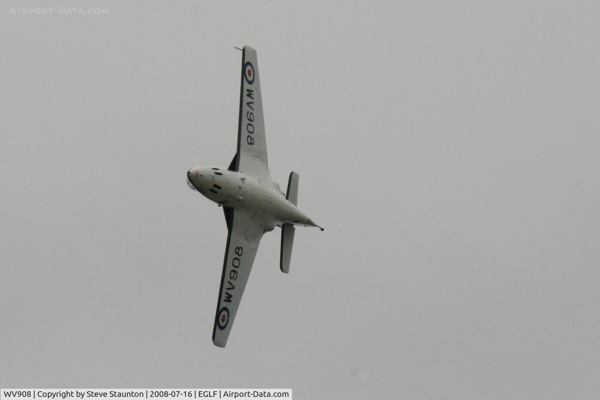 WV908, 1954 Hawker Sea Hawk FGA.6 C/N 6123, Taken at Farnborough Airshow on the Wednesday trade day, 16th July 2008