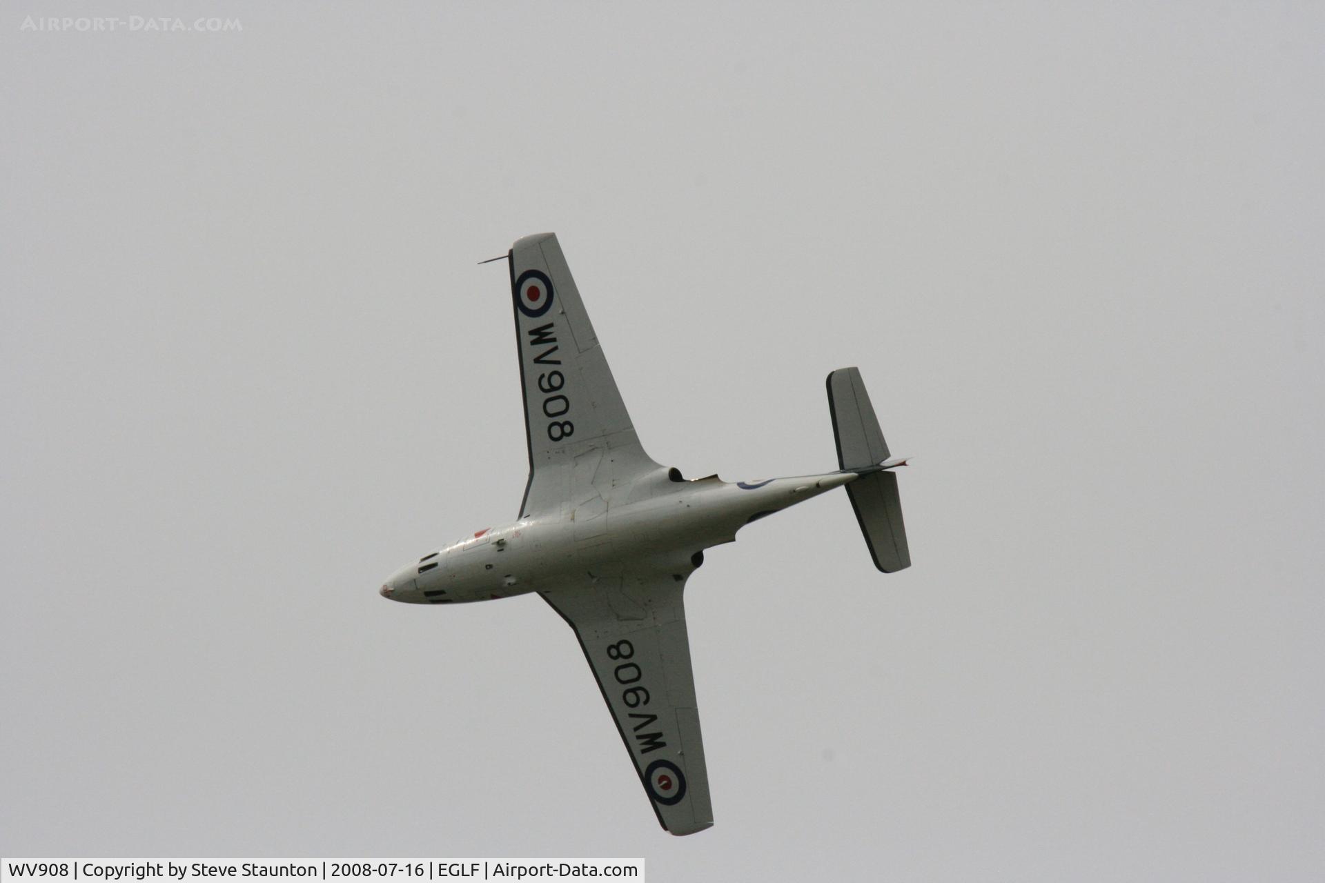 WV908, 1954 Hawker Sea Hawk FGA.6 C/N 6123, Taken at Farnborough Airshow on the Wednesday trade day, 16th July 2008