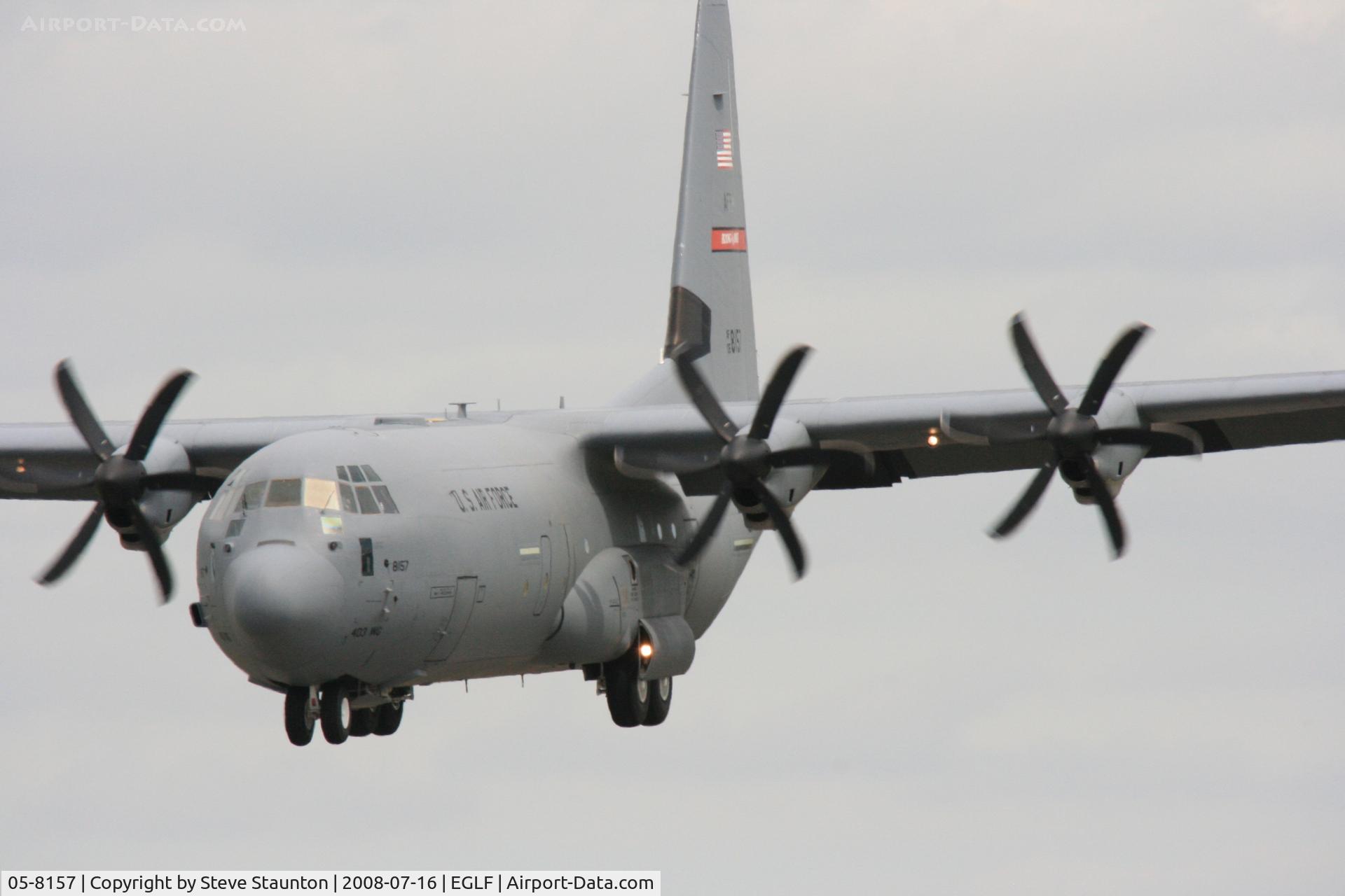 05-8157, 2005 Lockheed Martin C-130J-30 Super Hercules C/N 382-5570, Taken at Farnborough Airshow on the Wednesday trade day, 16th July 2008