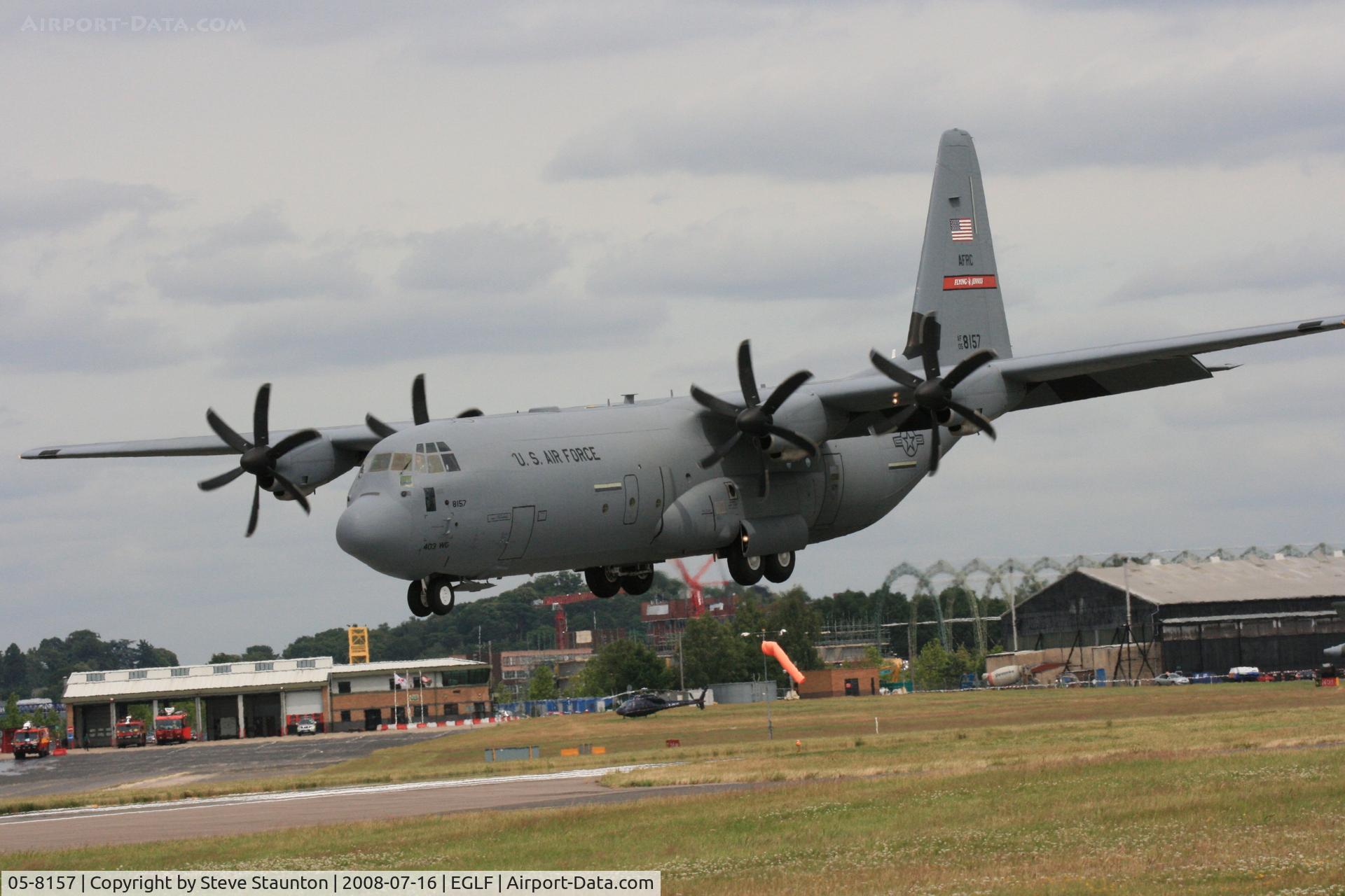 05-8157, 2005 Lockheed Martin C-130J-30 Super Hercules C/N 382-5570, Taken at Farnborough Airshow on the Wednesday trade day, 16th July 2008