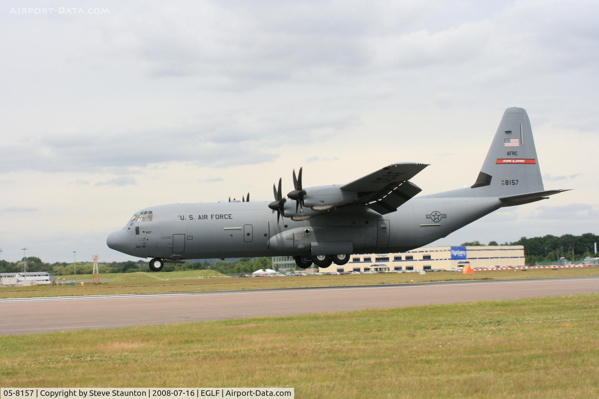 05-8157, 2005 Lockheed Martin C-130J-30 Super Hercules C/N 382-5570, Taken at Farnborough Airshow on the Wednesday trade day, 16th July 2008