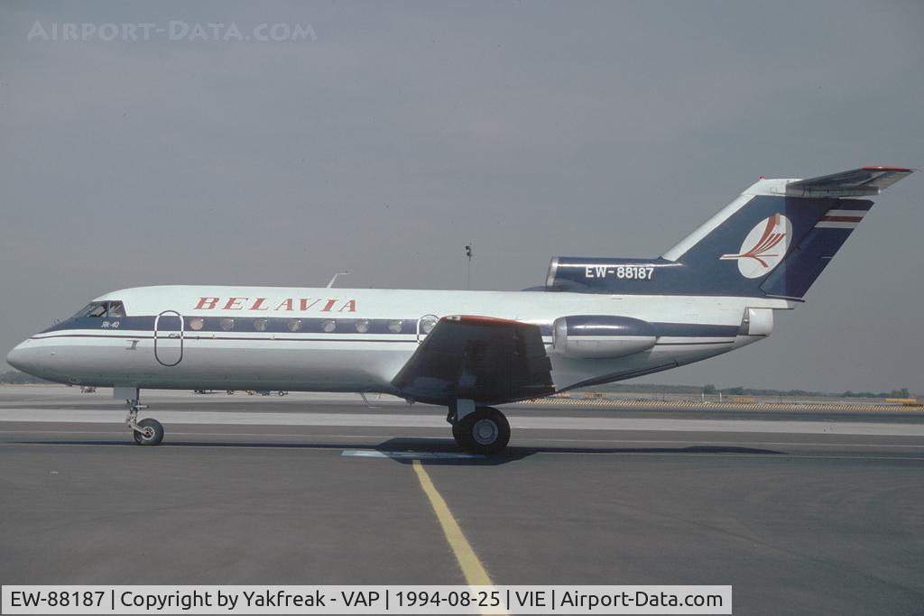 EW-88187, 1976 Yakovlev Yak-40 C/N 9620748, Belavia Yakovlev 40