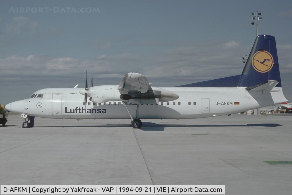 D-AFKM, 1991 Fokker 50 C/N 20214, Lufthansa Fokker 50