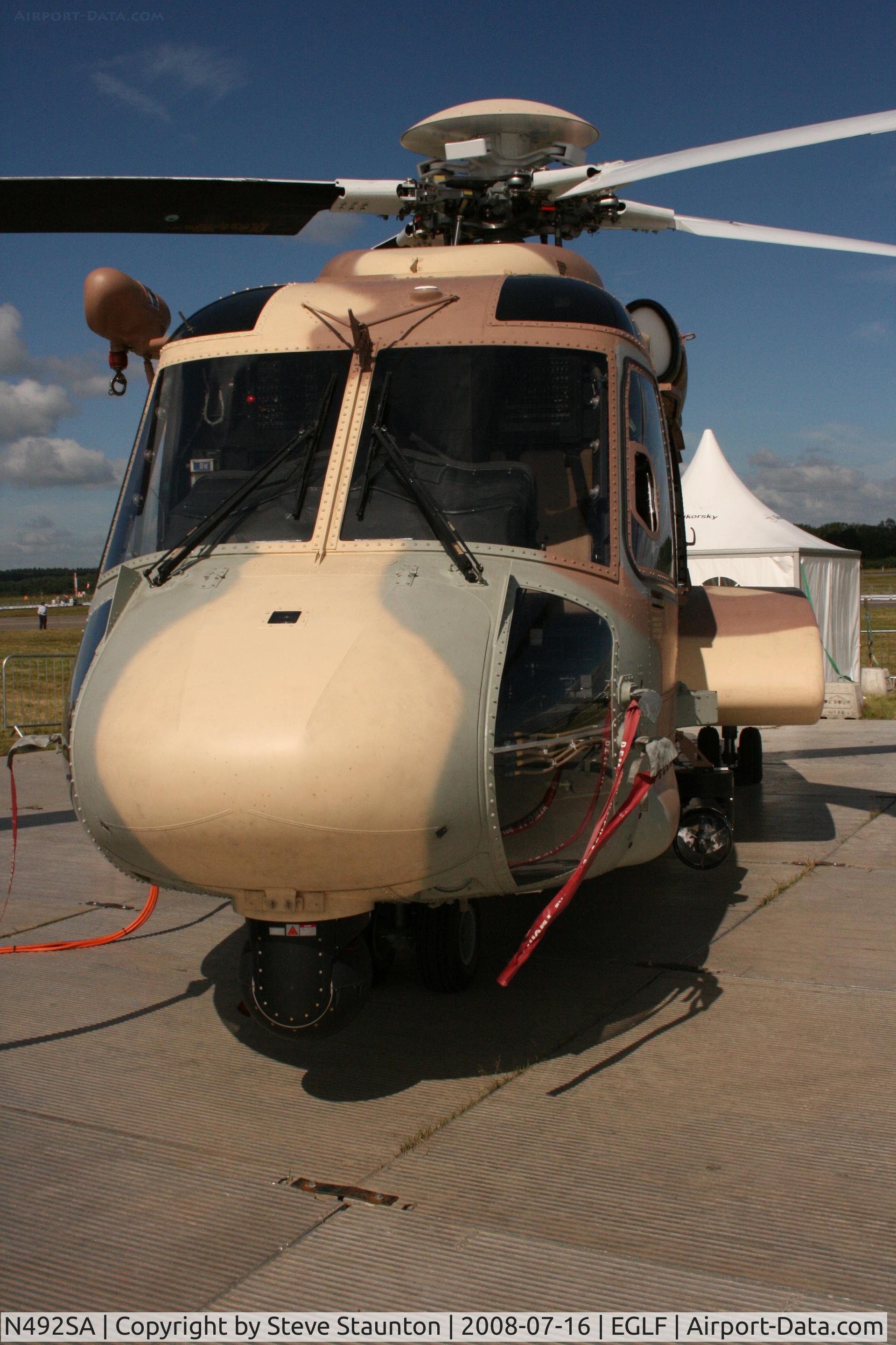 N492SA, 2001 Sikorsky S-92 C/N 920004, Taken at Farnborough Airshow on the Wednesday trade day, 16th July 2008