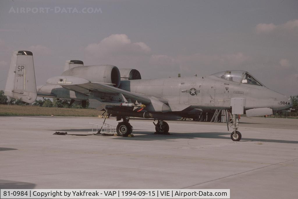 81-0984, 1981 Fairchild Republic A-10A Thunderbolt II C/N A10-0679, USAF A10